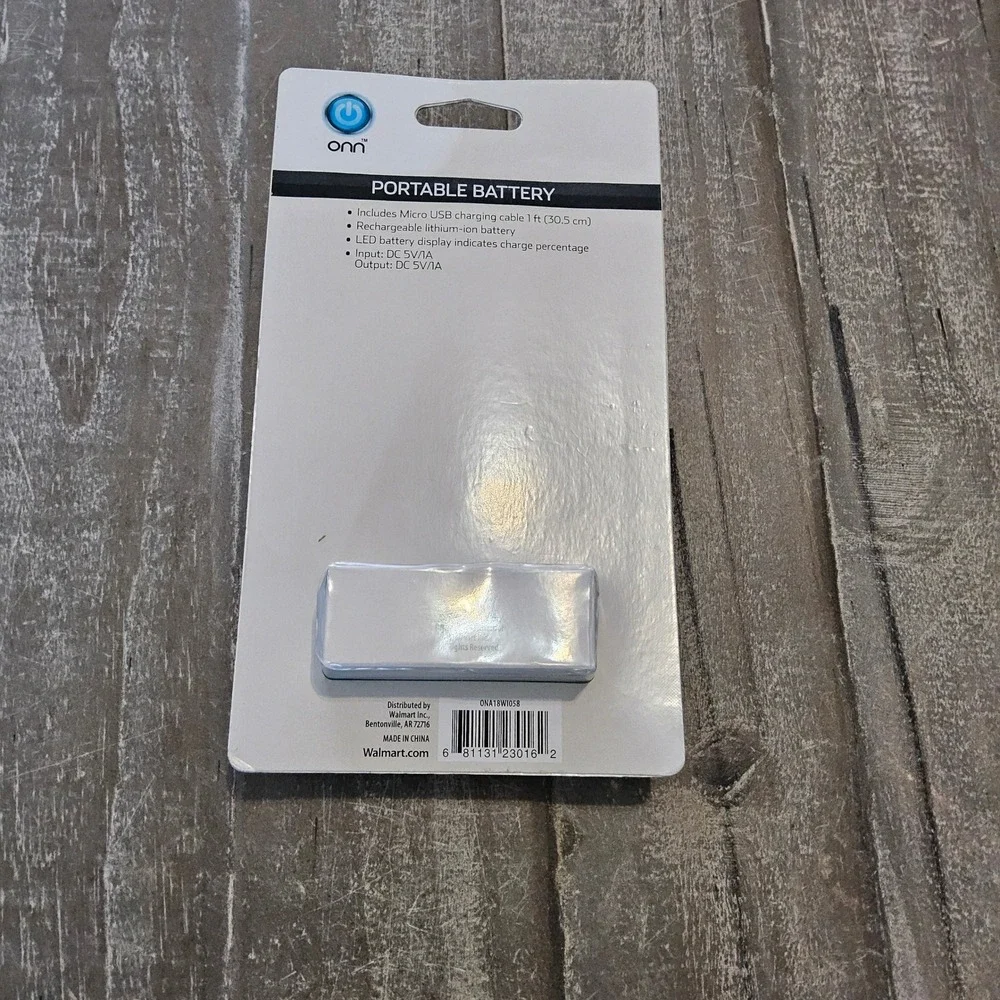 ONN 3350mAh Portable Battery Power Bank USB Charger New Sealed
